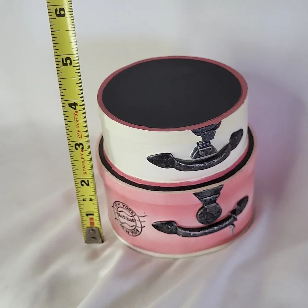 Cotton ball jar Shopping Spree Sears 2006 Pink black decor 4 x 4